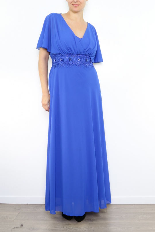 Robe cocktail bleu royal • Espace Mariage EMC